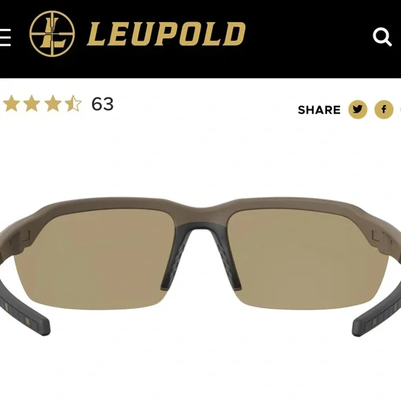 Leupold Brown Sunglasses - Picture 1 of 6